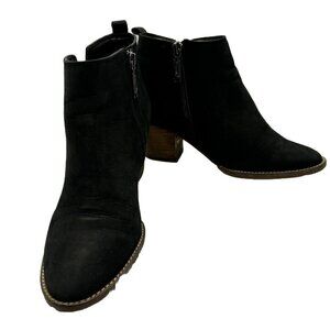 Blondo Boot Womens 8.5M Black Norma Waterproof Ankle Bootie Nubuck Leather B6268